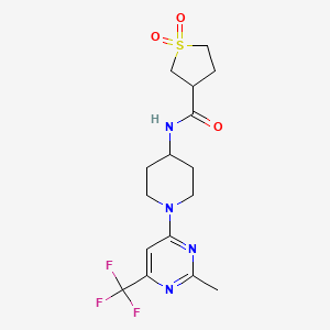 N-(1-(2-methyl-6-(trifluoromethyl)pyrimidin-4-yl)piperidin-4-yl)tetrahydrothiophene-3-carboxamide 1,1-dioxide