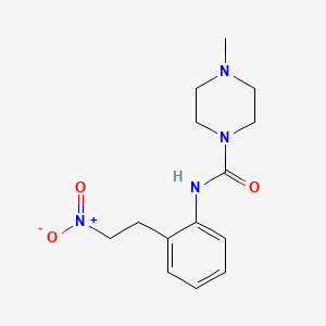 molecular formula C14H20N4O3 B2976456 4-甲基-N-[2-(2-硝基乙基)苯基]哌嗪-1-甲酰胺 CAS No. 339111-16-9