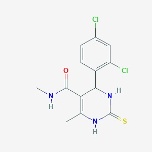 molecular formula C13H13Cl2N3OS B297646 4-(2,4-dichlorophenyl)-N,6-dimethyl-2-thioxo-1,2,3,4-tetrahydro-5-pyrimidinecarboxamide 