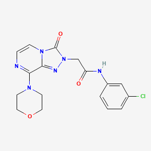 B2976464 N-(3-chlorophenyl)-2-(8-morpholino-3-oxo-[1,2,4]triazolo[4,3-a]pyrazin-2(3H)-yl)acetamide CAS No. 1251590-87-0