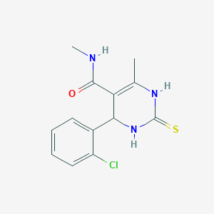 4-(2-chlorophenyl)-N,6-dimethyl-2-thioxo-1,2,3,4-tetrahydropyrimidine-5-carboxamide
