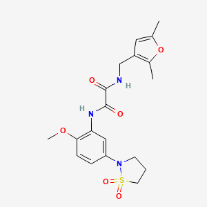 N1-((2,5-dimethylfuran-3-yl)methyl)-N2-(5-(1,1-dioxidoisothiazolidin-2-yl)-2-methoxyphenyl)oxalamide