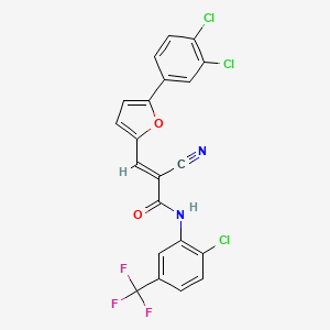 N-[2-chloro-5-(trifluoromethyl)phenyl]-2-cyano-3-[5-(3,4-dichlorophenyl)furan-2-yl]prop-2-enamide