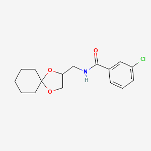 N-(1,4-dioxaspiro[4.5]decan-2-ylmethyl)-3-chlorobenzamide