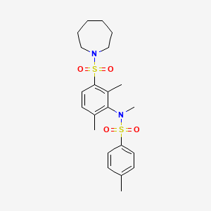 N-(3-(azepan-1-ylsulfonyl)-2,6-dimethylphenyl)-N,4-dimethylbenzenesulfonamide