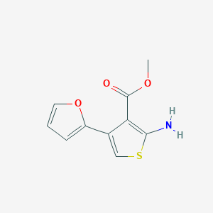 molecular formula C10H9NO3S B2976491 Methyl 2-amino-4-(furan-2-yl)thiophene-3-carboxylate CAS No. 670271-04-2