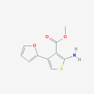 molecular formula C10H9NO3S B2976491 2-氨基-4-(呋喃-2-基)噻吩-3-甲酸甲酯 CAS No. 670271-04-2