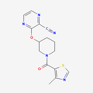 3-((1-(4-Methylthiazole-5-carbonyl)piperidin-3-yl)oxy)pyrazine-2-carbonitrile