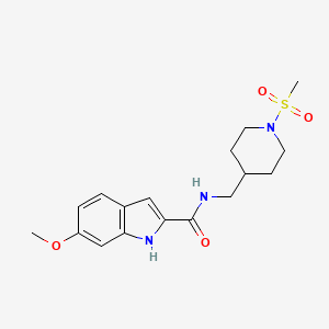 6-methoxy-N-((1-(methylsulfonyl)piperidin-4-yl)methyl)-1H-indole-2-carboxamide
