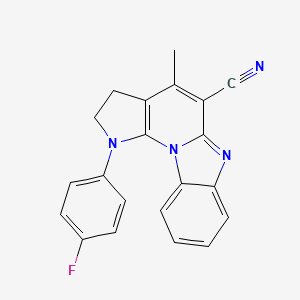 1-(4-Fluorophenyl)-4-methyl-2,3-dihydro-1H-pyrrolo[3',2':5,6]pyrido[1,2-a]benzimidazole-5-carbonitrile