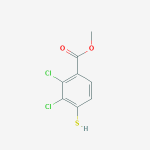 molecular formula C8H6Cl2O2S B2976516 Methyl 2,3-dichloro-4-sulfanylbenzoate CAS No. 2382873-35-8