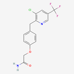 2-(4-{[3-Chloro-5-(trifluoromethyl)-2-pyridinyl]methyl}phenoxy)acetamide