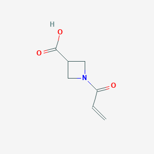 molecular formula C7H9NO3 B2976527 1-丙-2-烯酰氮杂环丁-3-羧酸 CAS No. 1339672-48-8