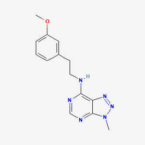 molecular formula C14H16N6O B2976538 N-[2-(3-甲氧基苯基)乙基]-3-甲基三唑并[4,5-d]嘧啶-7-胺 CAS No. 896369-81-6