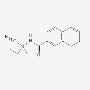molecular formula C17H18N2O B2976544 N-(1-Cyano-2,2-dimethylcyclopropyl)-7,8-dihydronaphthalene-2-carboxamide CAS No. 1946049-31-5