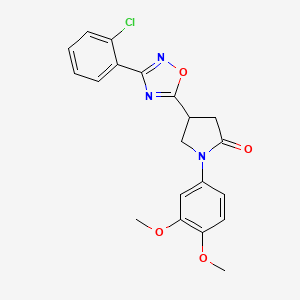 4-[3-(2-Chlorophenyl)-1,2,4-oxadiazol-5-yl]-1-(3,4-dimethoxyphenyl)pyrrolidin-2-one