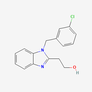 molecular formula C16H15ClN2O B2976560 2-[1-(3-chlorobenzyl)-1H-benzimidazol-2-yl]ethanol CAS No. 941823-66-1