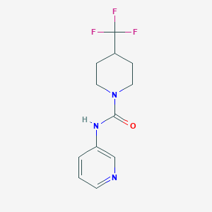 molecular formula C12H14F3N3O B2976566 N-Pyridin-3-yl-4-(trifluoromethyl)piperidine-1-carboxamide CAS No. 2380144-47-6