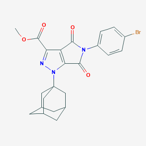 molecular formula C23H22BrN3O4 B297657 Methyl 1-(1-adamantyl)-5-(4-bromophenyl)-4,6-dioxo-1,4,5,6-tetrahydropyrrolo[3,4-c]pyrazole-3-carboxylate 
