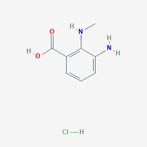 molecular formula C8H11ClN2O2 B2976574 3-氨基-2-(甲基氨基)苯甲酸盐酸盐 CAS No. 208772-21-8