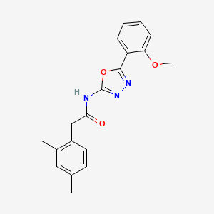 molecular formula C19H19N3O3 B2976579 2-(2,4-dimethylphenyl)-N-(5-(2-methoxyphenyl)-1,3,4-oxadiazol-2-yl)acetamide CAS No. 941896-08-8