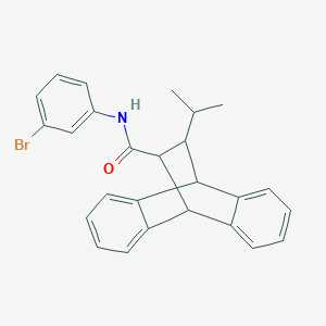 molecular formula C26H24BrNO B297658 N-(3-bromophenyl)-16-propan-2-yltetracyclo[6.6.2.02,7.09,14]hexadeca-2,4,6,9,11,13-hexaene-15-carboxamide 