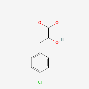 molecular formula C11H15ClO3 B2976583 3-(4-Chlorophenyl)-1,1-dimethoxypropan-2-ol CAS No. 1487502-22-6