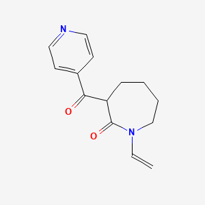 molecular formula C14H16N2O2 B2976592 3-Isonicotinoyl-1-vinylazepan-2-one CAS No. 878209-04-2