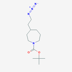 molecular formula C13H24N4O2 B2976595 Tert-butyl 4-(2-azidoethyl)azepane-1-carboxylate CAS No. 2173999-70-5