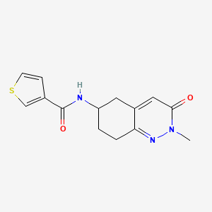 N-(2-methyl-3-oxo-2,3,5,6,7,8-hexahydrocinnolin-6-yl)thiophene-3-carboxamide