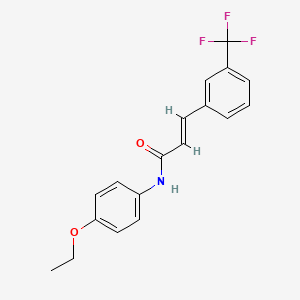 molecular formula C18H16F3NO2 B2976599 (E)-N-(4-ethoxyphenyl)-3-(3-(trifluoromethyl)phenyl)acrylamide CAS No. 314251-26-8