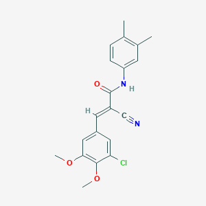 (E)-3-(3-chloro-4,5-dimethoxyphenyl)-2-cyano-N-(3,4-dimethylphenyl)prop-2-enamide