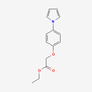 molecular formula C14H15NO3 B2976632 ethyl [4-(1H-pyrrol-1-yl)phenoxy]acetate CAS No. 404892-81-5