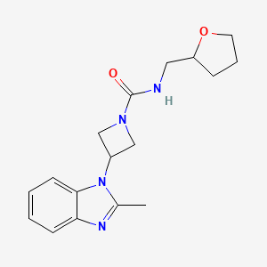 molecular formula C17H22N4O2 B2976645 3-(2-Methylbenzimidazol-1-yl)-N-(oxolan-2-ylmethyl)azetidine-1-carboxamide CAS No. 2380082-06-2