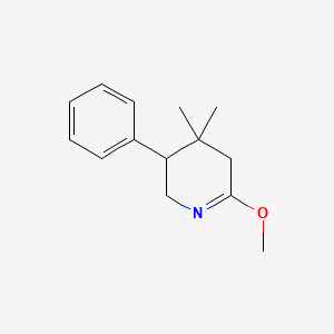 molecular formula C14H19NO B2976652 6-Methoxy-4,4-dimethyl-3-phenyl-2,3,4,5-tetrahydropyridine CAS No. 2137593-21-4