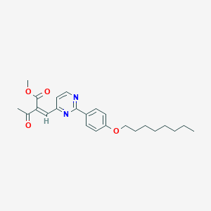 molecular formula C24H30N2O4 B2976712 甲基 (2Z)-2-({2-[4-(辛氧基)苯基]嘧啶-4-基}亚甲基)-3-氧代丁酸酯 CAS No. 477888-63-4