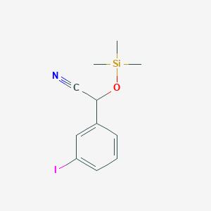 molecular formula C11H14INOSi B2976717 2-(3-Iodophenyl)-2-((trimethylsilyl)oxy)acetonitrile CAS No. 1870359-43-5