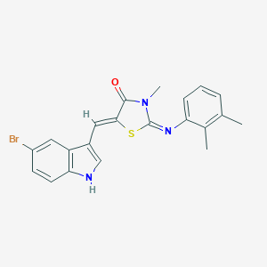 molecular formula C21H18BrN3OS B297672 (5Z)-5-[(5-bromo-1H-indol-3-yl)methylidene]-2-(2,3-dimethylphenyl)imino-3-methyl-1,3-thiazolidin-4-one 
