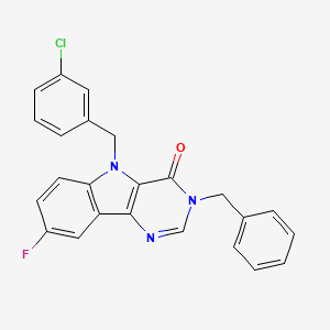 3-benzyl-5-(3-chlorobenzyl)-8-fluoro-3H-pyrimido[5,4-b]indol-4(5H)-one