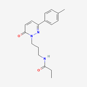 molecular formula C17H21N3O2 B2976727 N-(3-(6-oxo-3-(p-tolyl)pyridazin-1(6H)-yl)propyl)propionamide CAS No. 1021120-43-3