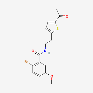 molecular formula C16H16BrNO3S B2976728 N-(2-(5-acetylthiophen-2-yl)ethyl)-2-bromo-5-methoxybenzamide CAS No. 2034255-12-2