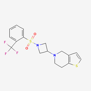 5-(1-((2-(Trifluoromethyl)phenyl)sulfonyl)azetidin-3-yl)-4,5,6,7-tetrahydrothieno[3,2-c]pyridine