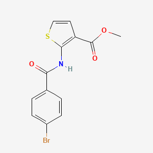 molecular formula C13H10BrNO3S B2976734 2-(4-溴苯甲酰氨基)噻吩-3-甲酸甲酯 CAS No. 921140-49-0