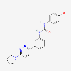 1-(4-Methoxyphenyl)-3-(3-(6-(pyrrolidin-1-yl)pyridazin-3-yl)phenyl)urea