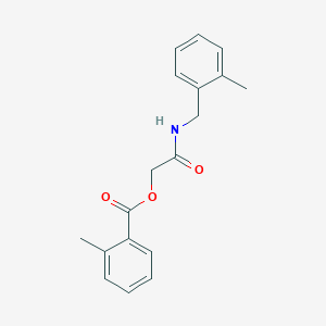 molecular formula C18H19NO3 B2976737 2-((2-Methylbenzyl)amino)-2-oxoethyl 2-methylbenzoate CAS No. 1241983-65-2