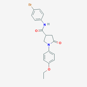 molecular formula C19H19BrN2O3 B297674 N-(4-bromophenyl)-1-(4-ethoxyphenyl)-5-oxopyrrolidine-3-carboxamide 