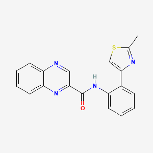 molecular formula C19H14N4OS B2976743 N-(2-(2-methylthiazol-4-yl)phenyl)quinoxaline-2-carboxamide CAS No. 1705929-82-3