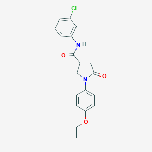 molecular formula C19H19ClN2O3 B297675 N-(3-chlorophenyl)-1-(4-ethoxyphenyl)-5-oxopyrrolidine-3-carboxamide 