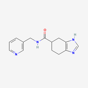 molecular formula C14H16N4O B2976750 N-(pyridin-3-ylmethyl)-4,5,6,7-tetrahydro-1H-benzo[d]imidazole-5-carboxamide CAS No. 2034503-71-2