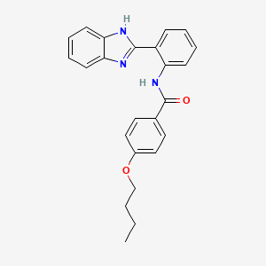 molecular formula C24H23N3O2 B2976752 N-[2-(1H-benzimidazol-2-yl)phenyl]-4-butoxybenzamide CAS No. 313553-50-3